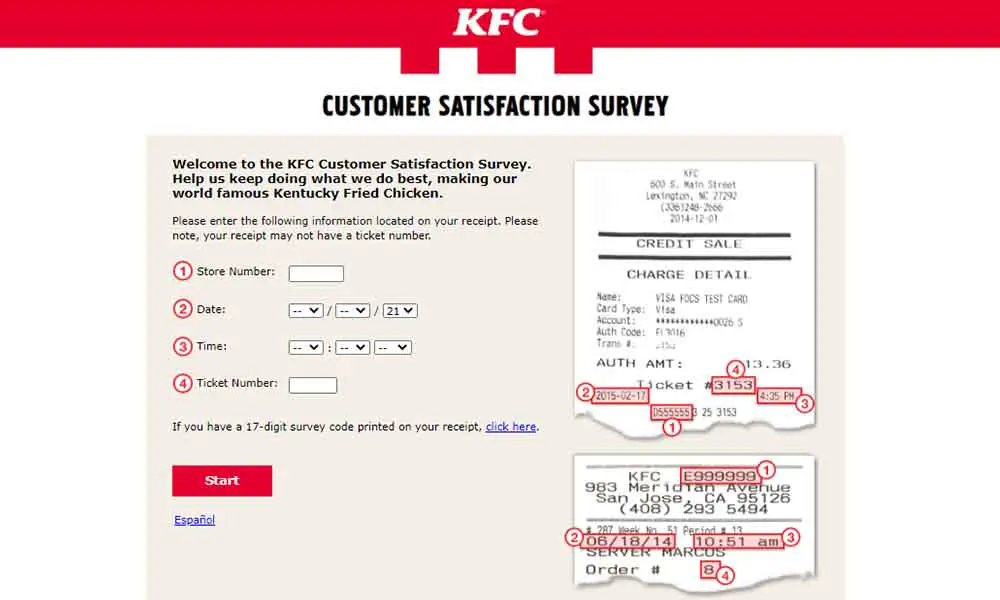 kfc survey