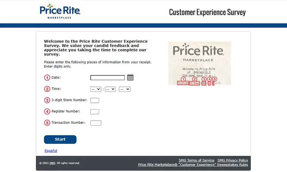 price rite experience com
