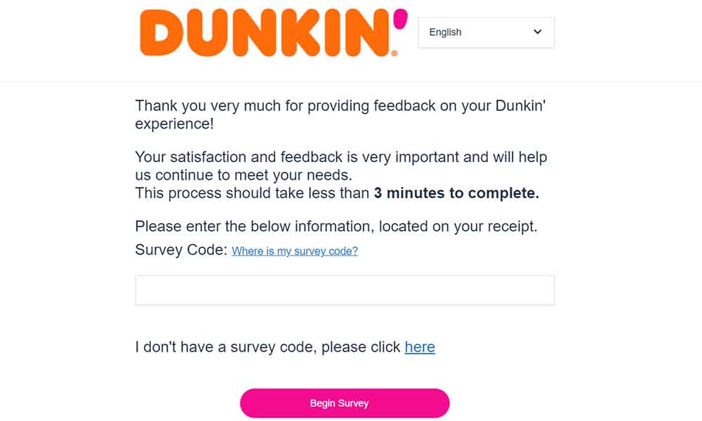 dunkin runs on you survey