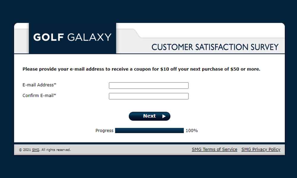 golf galaxy customer satisfaction survey