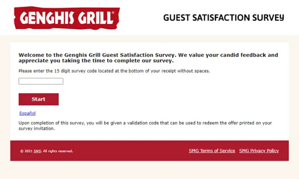 genghis grill survey