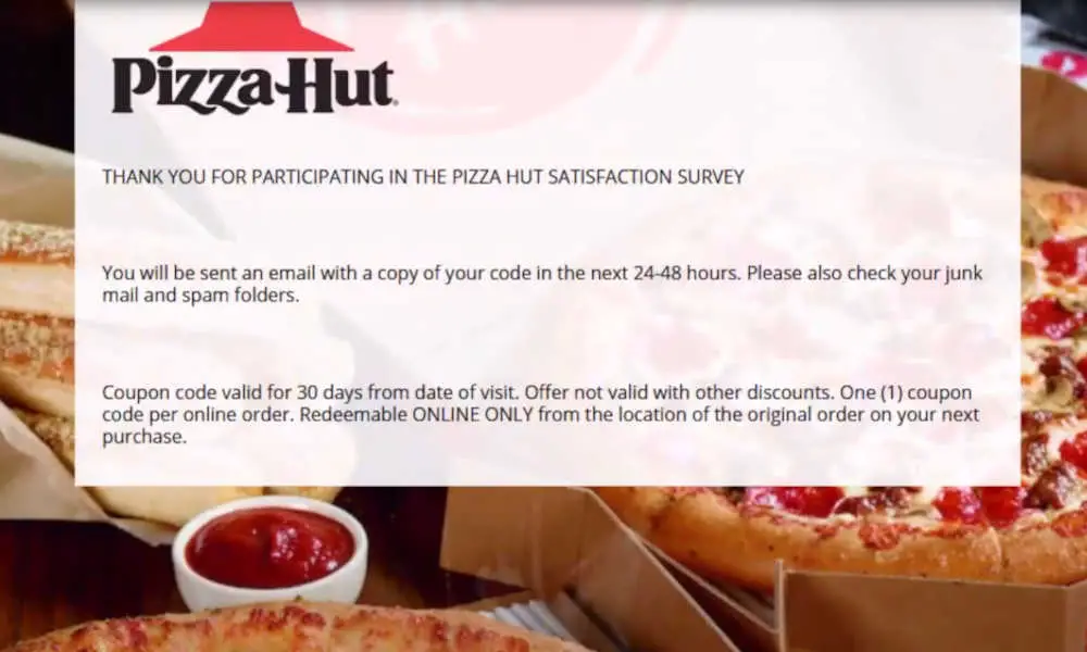 pizza hut feedback survey