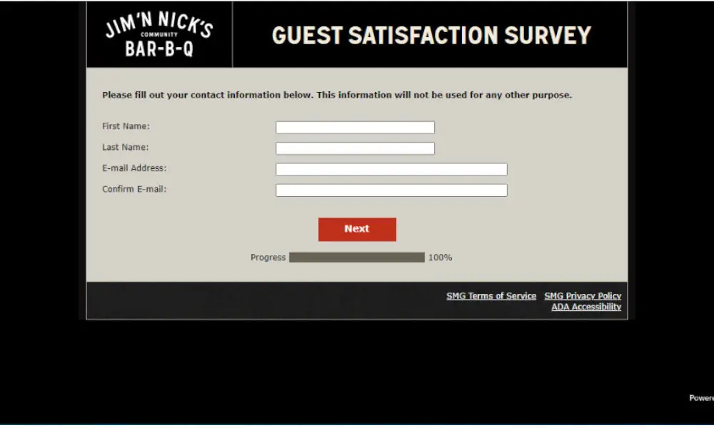 Jim 'N Nick's Survey