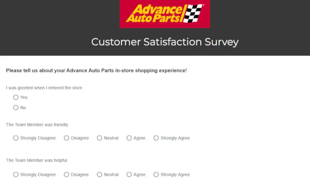 www.advanceautoparts.com survey
