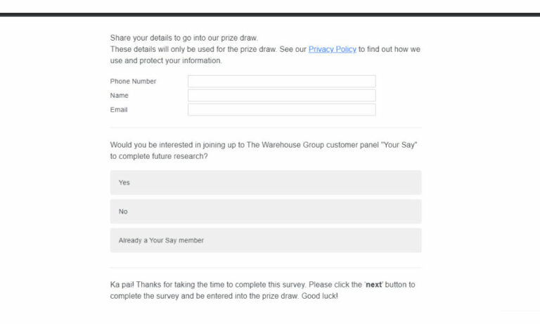 The Warehouse Feedback Survey (NZ) & Win $100 Gift Card