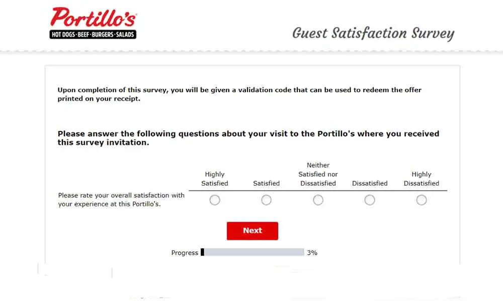 www.portillos.com survey