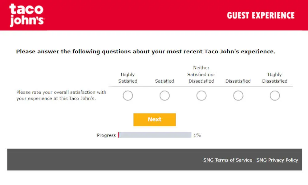 taco john's survey