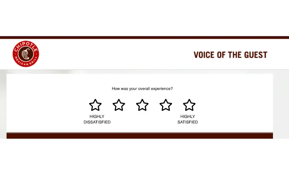 Chipotle feedback survey