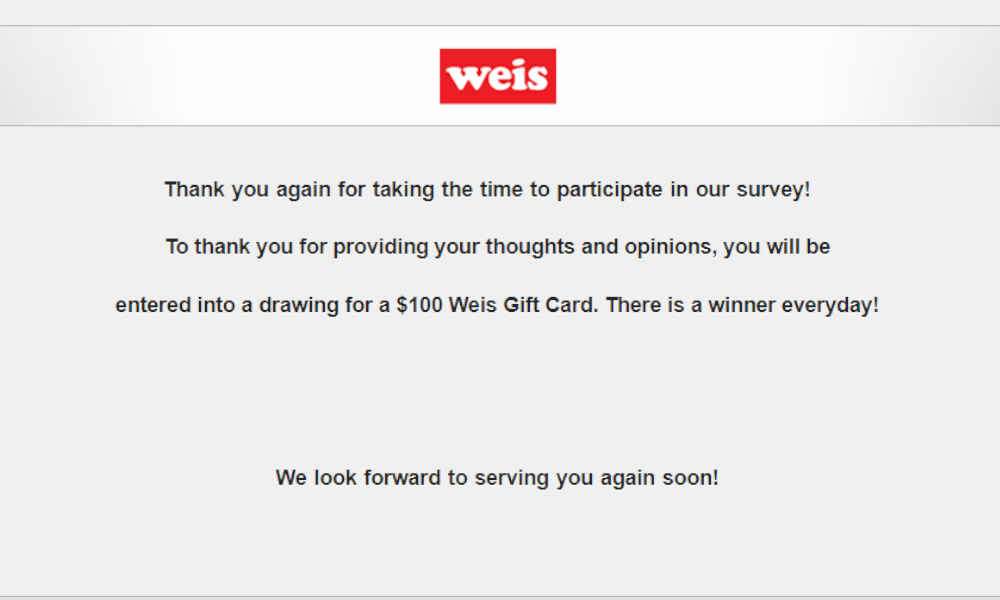 weisfeedback com reward points survey